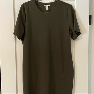 Cotton Mid-Calf Olive Dress